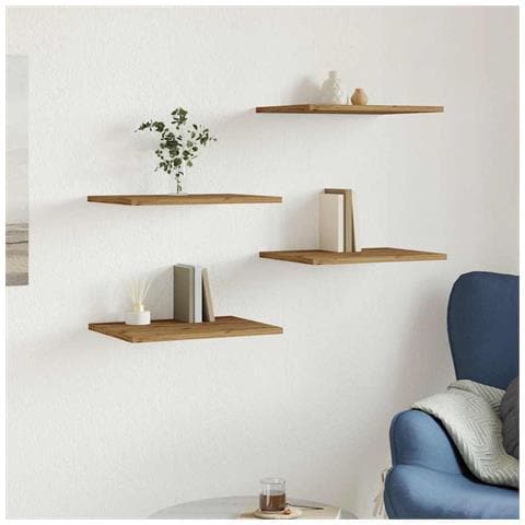 Ripiani Per Libreria 4 Pz Rovere 60x10x1,5 Cm Legno Multistrato - Foto 3