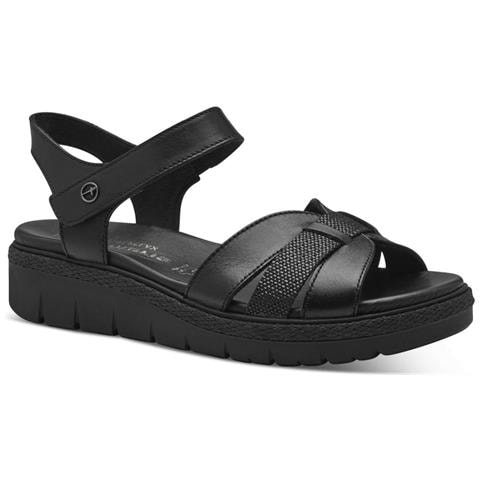 Black Casual Open Sandals Sandali Pelle Scarpe Donna Nero Eu 37, 1-28239-42 001 - Foto 1
