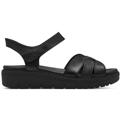 Black Casual Open Sandals Sandali Pelle Scarpe Donna Nero Eu 37, 1-28239-42 001 - Foto 2