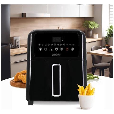 Mr-757 Friggitrice Singolo 6 L Indipendente 1700 W Friggitrice Ad Aria Calda Nero, Argento - Foto 3