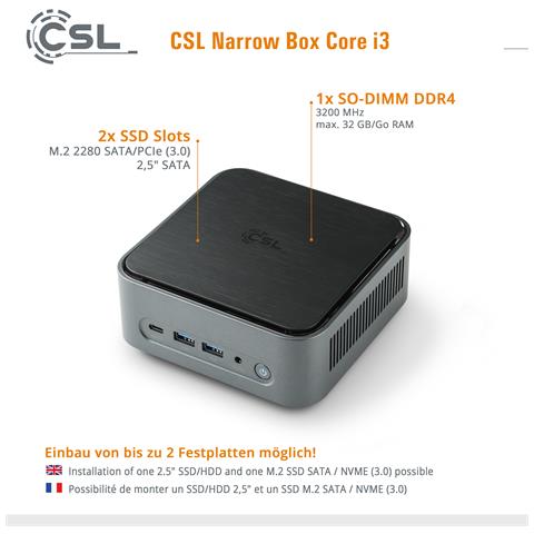 Mini Pc Narrow Box Intel Core i3 N305 Hexa Core 3.8 GHz Ram 32 GB SSD 4 TB 4xUSB 3.1 Windows 11 64 bit - Foto 5