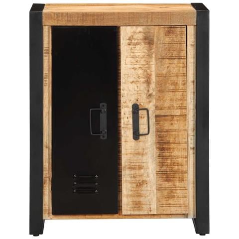 Credenza 55x35x70 Cm In Legno Massello Di Mango Grezzo - Foto 2