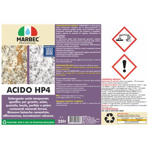 Acido Hp4 20lt - Detergente Acido Tamponato Per Profido E Granito - Foto 5