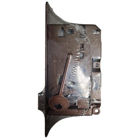 Serratura Da Infilare Per Porte Interne (b12) Patent Piccola D70 F20 E50 Con Bordi Tondi - Bronzata - Foto 1