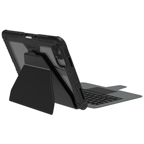Custodia Con Tastiera Retroilluminata Per Ipad 10,9” Con Paraurti Rinforzato, Nero - Foto 2