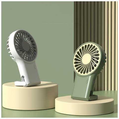 Ventilatore Pieghevole Portatile Con Moschettone White - Foto 2