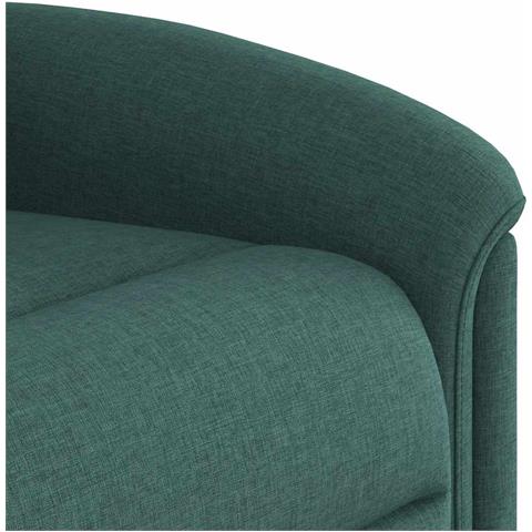 Poltrona Massaggiante Reclinabile Verde Scuro in Tessuto - Foto 9