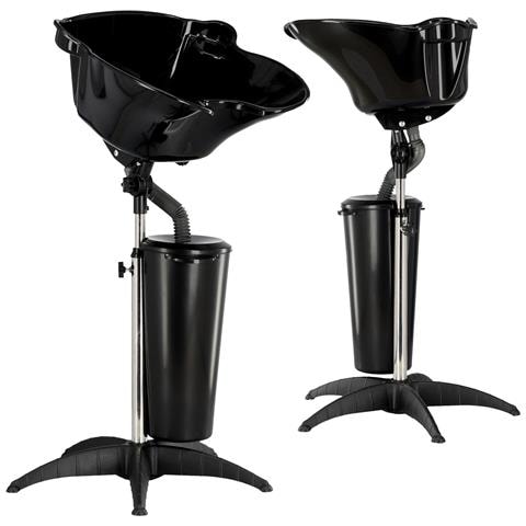 Lavatesta Portatile Di Plastica Da Parrucchiere Regolabile Uso Professionale E Domestico + Serbatoio - Foto 1