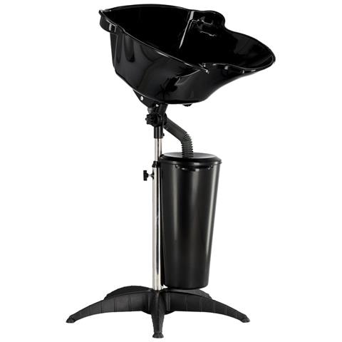 Lavatesta Portatile Di Plastica Da Parrucchiere Regolabile Uso Professionale E Domestico + Serbatoio - Foto 2