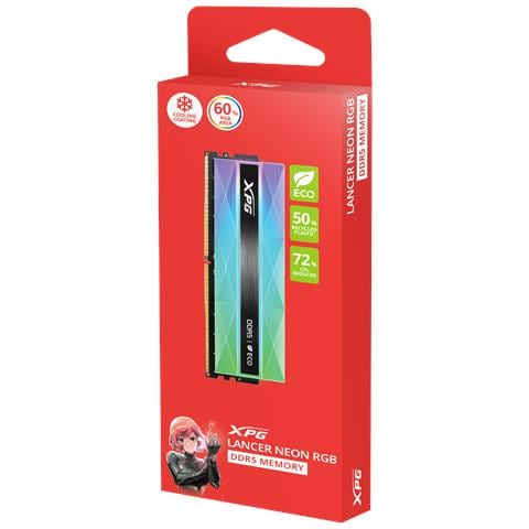 Memoria Lancer Neon RGB 32 GB (2x16 GB) DDR5-6400 CL32 UDIMM - Foto 10