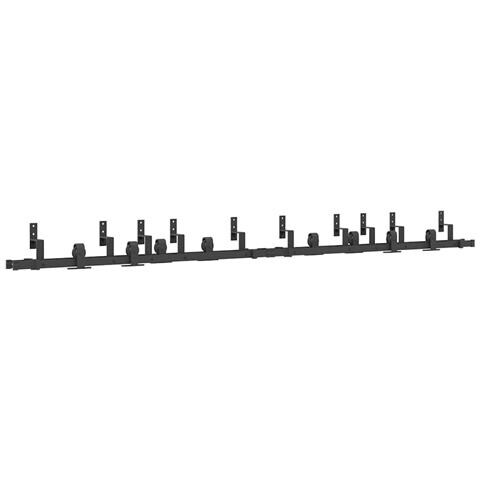 Kit di Binari per Porte Scorrevoli 305 cm Acciaio Nero - Foto 1