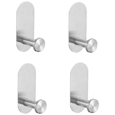 Ganci Adesivi Inox: Ganci Appendiabiti Resistenti, Senza Foratura, Ideali Per Casa E Ufficio - Foto 1