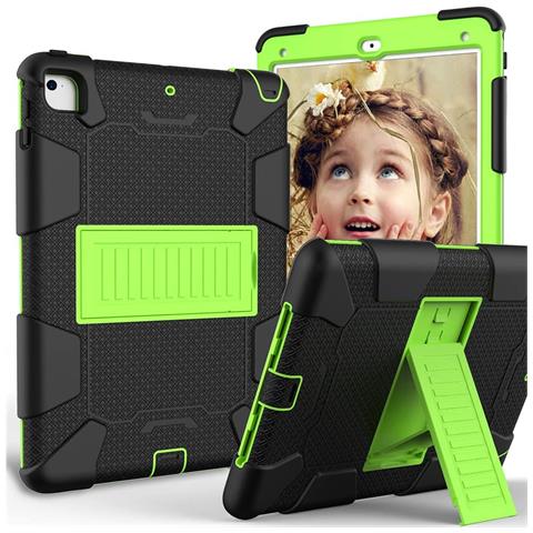 Custodia Per Ipad 9.7"" 2018 Armata Con Supporto Nera - Foto 1