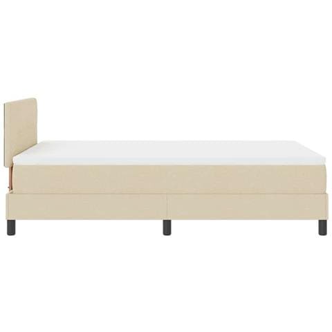Letto a molle con materasso Crema 120 x 200 cm Tessuto - Foto 9