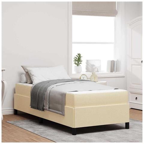 Letto a molle Crema e Nero 90 x 200 cm - Foto 2