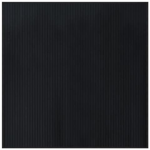 Tappeto Quadrato Nero 100x100 cm in Bambù - Foto 1