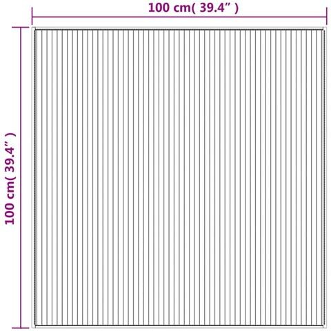 Tappeto Quadrato Nero 100x100 cm in Bambù - Foto 8