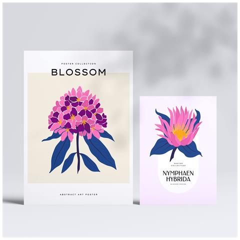 Set Di 6 Stampe Fiori, Dolci Stampe Naturali E Botaniche Per L'interior Design A3 & A4 Senza Cornice - Foto 2