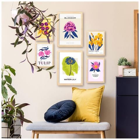 Set Di 6 Stampe Fiori, Dolci Stampe Naturali E Botaniche Per L'interior Design A3 & A4 Senza Cornice - Foto 5