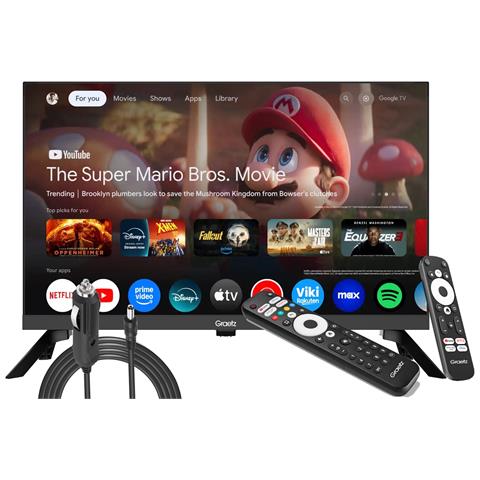 Tv Smart Led Google 24'' Pollici Hd Gr24g1300 Dazn Netflix Camper 12v - Foto 1