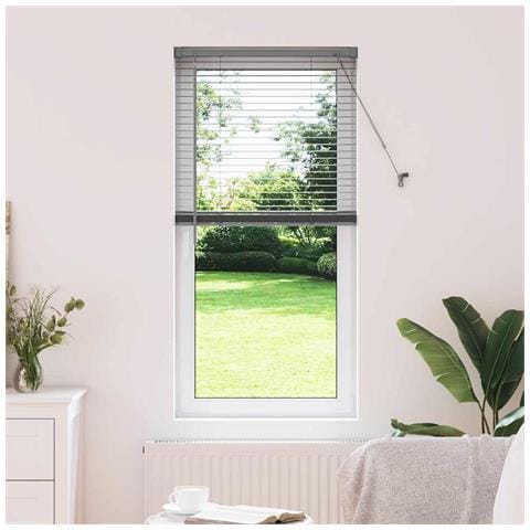 Tenda per Finestra con tende Manuale Grigio scuro Alluminio - Foto 2