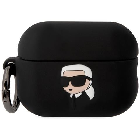 Airpods Pro 2 Custodia In Silicone Karl Head Protezione 3d Antiurto Di Lusso, Nero - Foto 1