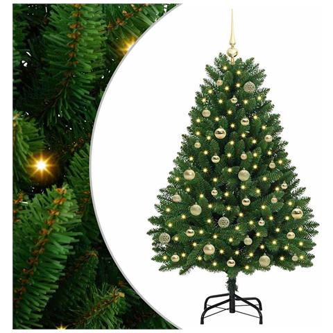 Albero di Natale artificiale Verde 150 cm PVC e Metallo - Foto 1
