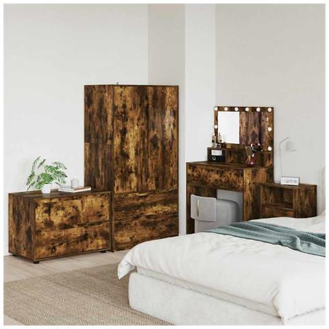 Armadio Rovere fumé 80 x 48 x 57 cm Legno multistrato - Foto 2