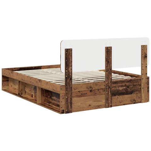 Struttura del letto Legno vecchio 140 x 190 cm Pino massello - Foto 9