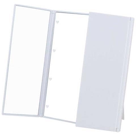 Specchio Per Trucco Tri-fold Con Led - Specchio Portatile Da Tavolo White - Foto 1