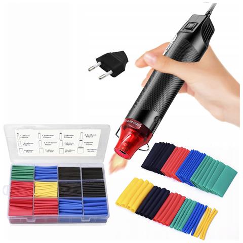 Mini Pistola Termica Hot-air 300w Set Con 850 Tubetti Termorestringenti - Precisione E Versatilità | Potenza 300w | Uso Elettronico E Meccanico - Foto 1