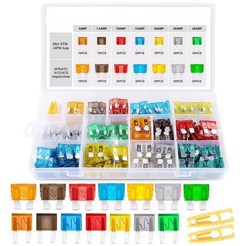 Set Fusibili Auto Promix 240 - 240 Pezzi Mini E Standard 5a-30a | Colori Diversi | Con Organizer E 2 Estrattori | Per Auto, Moto, Barche, Camper - Foto 1