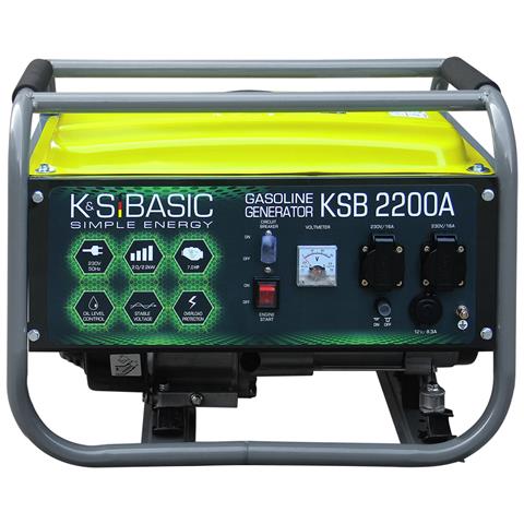 Generatore a benzina ""K&S BASIC"" KSB 2200A Tensione, V 230 Potenza massima, kW 2.2 - Foto 4