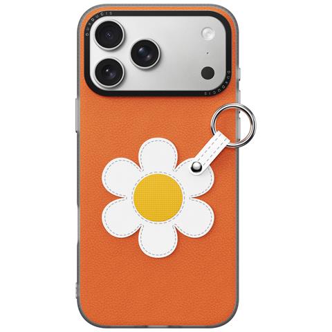Cover per iPhone 17 Pro Max - PC+Pelle /PU, Arancione, Con Anillo - Foto 2