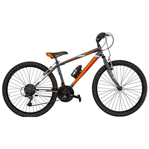 Bici Da Ragazzo Mountain Bike 24 Mtb Stark Bicicletta Sr24 Cambio 18v - 34 Titanio - Arancio - Bianco Opaco - Foto 1