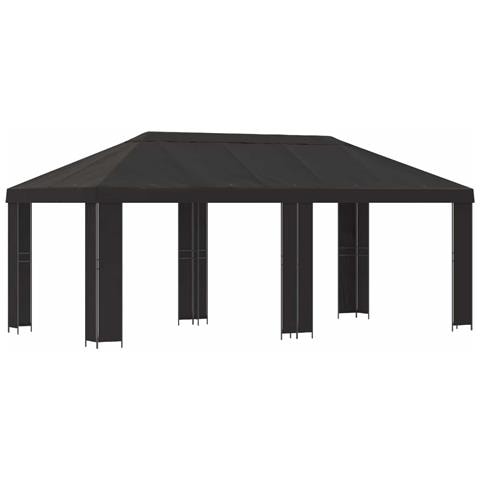 Gazebo da giardino 6 x 3 m Antracite Poliestere e Acciaio 190 - Foto 1