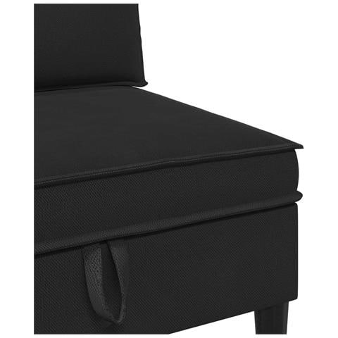 Set di mobili per il soggiorno 4 pcs Nero Tessuto - Foto 8