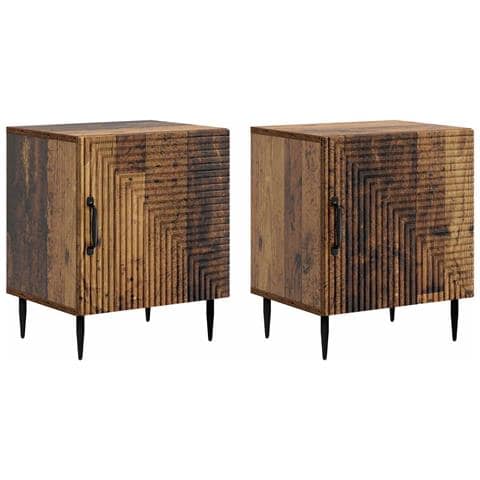 Armadio da Notte 2 pcs Legno antico 43 x 34,5 x 50 cm - Foto 1