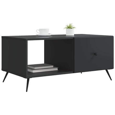 Tavolino da salotto Nero 90 x 50 x 40 cm Legno ingegnerizzato - Foto 2