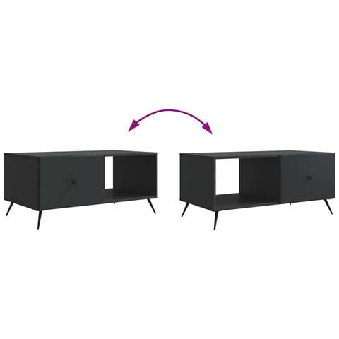 Tavolino da salotto Nero 90 x 50 x 40 cm Legno ingegnerizzato - Foto 9