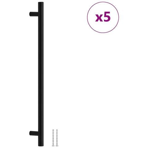 Maniglie per Mobili 5pz Nere 320mm in Acciaio Inox - Foto 1