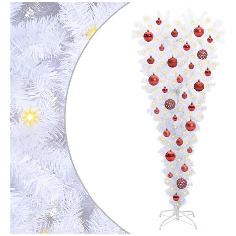 Albero di Natale artificiale Bianco 120 cm PVC e Acciaio - Foto 1