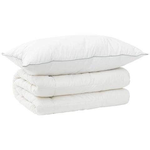Set di piumone e cuscini 2 pz 150x200 cm Inverno 450 GSM Lana - Foto 1