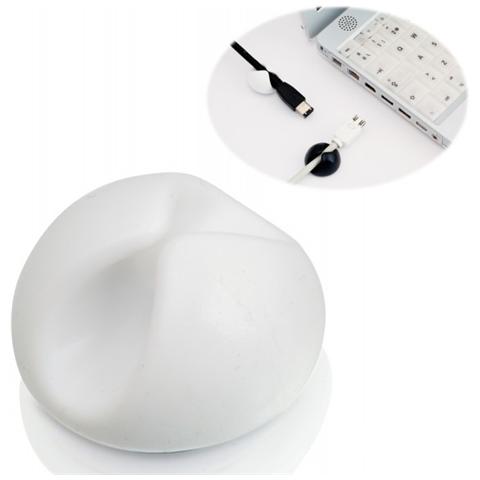 ISWT-CL-5WH - Set Fermacavo Adesivi da Scrivania Bianco - Foto 6