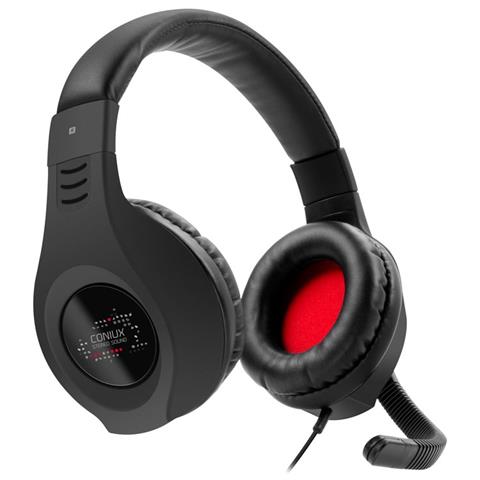 Cuffie con Microfono per Giochi Connessione Cavo Nera 1 m - Foto 2