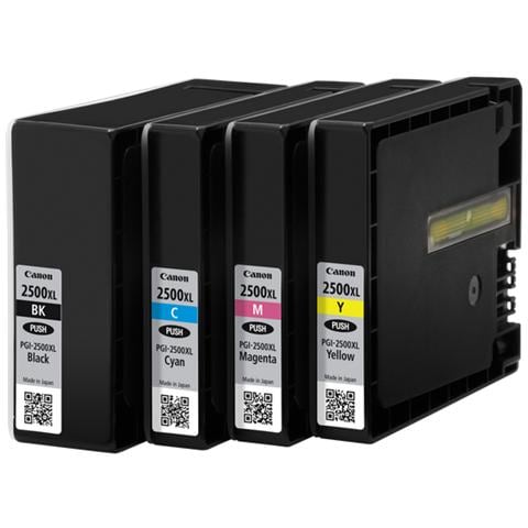 PGI-2500XL Cartuccia Ink Originale Nera Ciano Magenta Gialla iB4050 / MB5050/5350 Capacità 1520 Pagine Confezione 4 pezzi - Foto 2