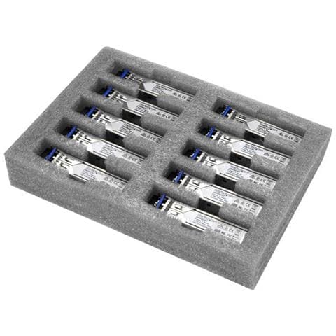 Modulo Ricetrasmettitore Transceiver SFP in fibra - Compatabile HP J4859C - SM / MM LC con DDM - 10km / 550m - Confezione da 10 - Foto 1