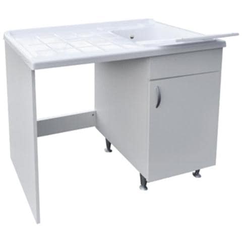 Mobile Con Lavatoio + Coprilavatrice Idex 60 X 106 X H. 90 Cm Sx - Foto 1