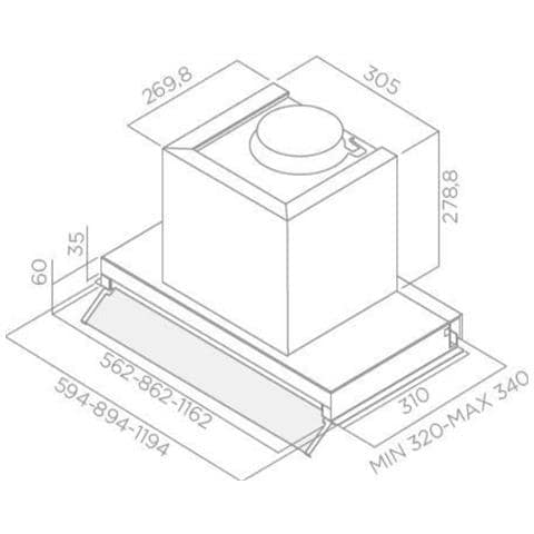 Cappa da Incasso Boxin HE Aspirante Colore Inox - Foto 4