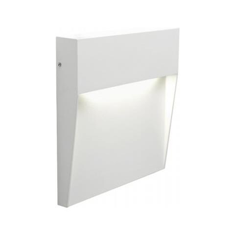 Faretto Segnapassi a Semi Incasso da Esterno a LED Grande Sovil Geo Square Bianco